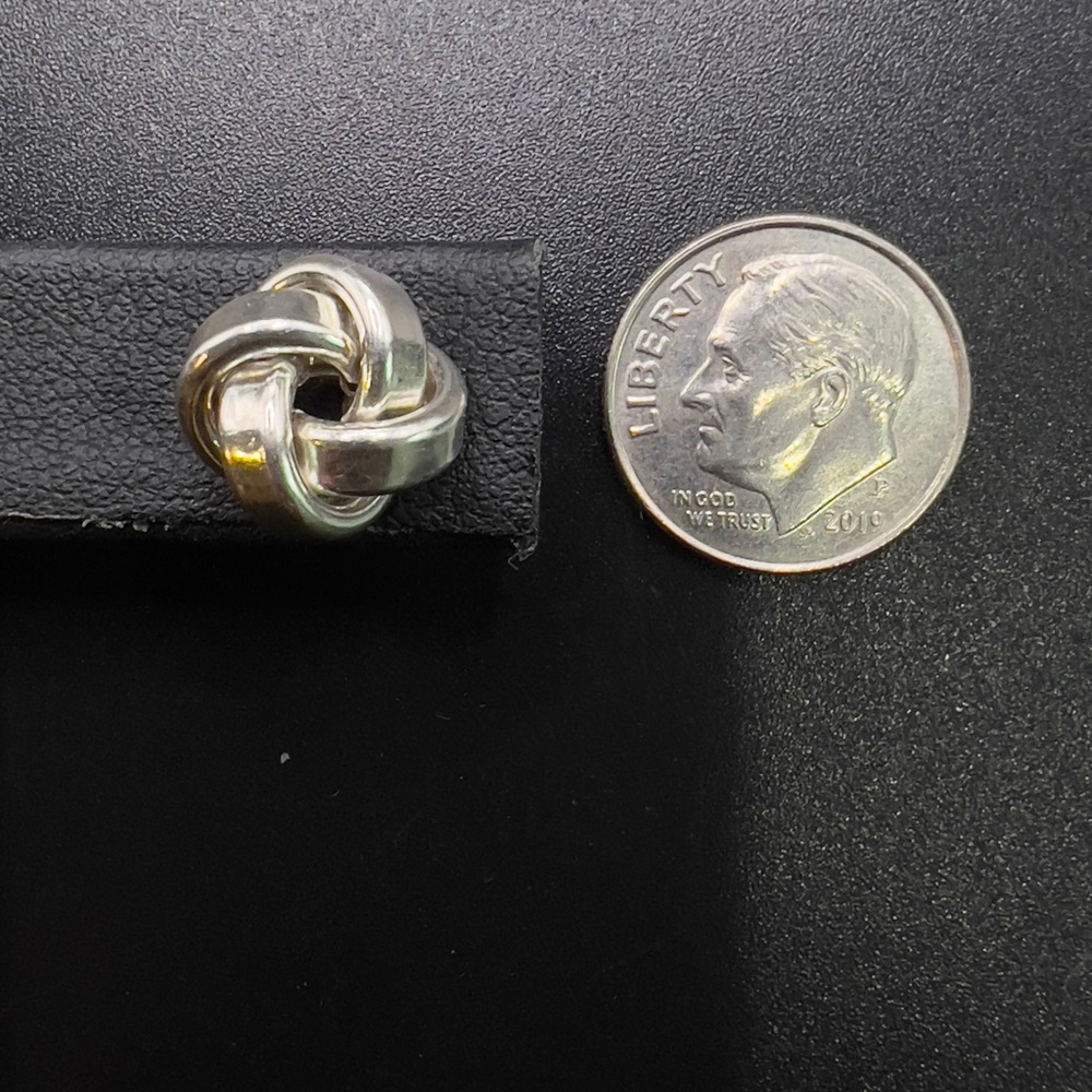 925 STERLING SILVER KNOT POST EARRINGS - Picture 4 of 8